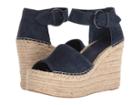 Marc Fisher Ltd Alida Espadrille Wedge (dark Blue Suede) Women's Shoes