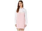 Juicy Couture Juicy Gothic Velour French Terry Mix Dress (dusty Pink/white) Women's Dress