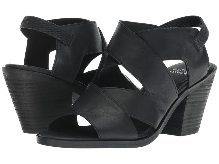 Eileen Fisher Rai (black Leather) Women's Shoes
