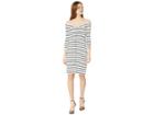 Bebe Off Shoulder Mini Dress (ellie Stripe) Women's Dress