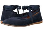 Frye Helena Ankle Tie (navy Soft Oiled Suede) Women's Dress Sandals