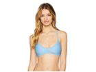 Volcom Simply Solid V-neck Crop Top (sandy Indigo) Women's Swimwear