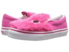 Vans Kids Party Fur Slip-on Friend (little Kid/big Kid) ((party Fur) Magenta/true White) Girls Shoes