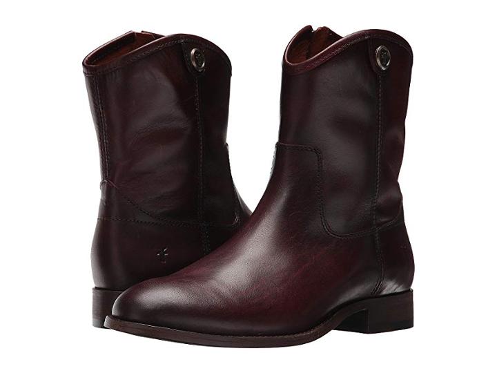 Frye Melissa Button Short 2 (wine) Women's Pull-on Boots