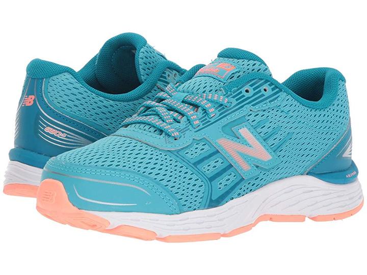 New Balance Kids Kr680v5y (little Kid/big Kid) (ozone Blue/fiji) Girls Shoes