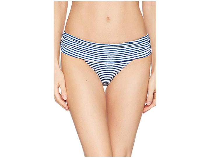 Lauren Ralph Lauren Painterly Stripe Banded Hipster (white/blue) Women's Swimwear