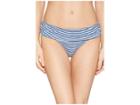Lauren Ralph Lauren Painterly Stripe Banded Hipster (white/blue) Women's Swimwear