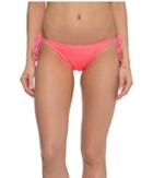 L*space Pucker Up Lily Bottom (neon Pink) Women's Swimwear