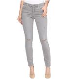 Blank Nyc Distressed Cropped Skinny In Feather Grey (feather Grey) Women's Casual Pants