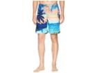 Bugatchi Sunset Island Swim Trunk (turquoise) Men's Swimwear