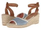 Soludos Wedge Sandal (chambray Blue) Women's Wedge Shoes