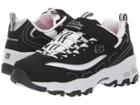 Skechers Kids D'lites 80588l (little Kid/big Kid) (black/white) Girl's Shoes