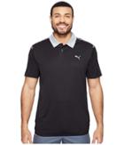 Puma Golf Bonded Polo (puma Black) Men's Short Sleeve Knit