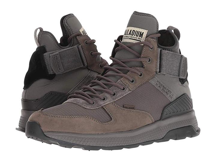 Palladium Ax Eon Ar Mid (dark Gull Grey/black/raven) Men's Lace Up Casual Shoes