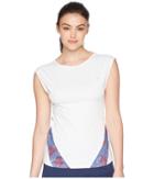 Eleven By Venus Williams Goddess Collection Backup Cap Sleeve Top (white) Women's Sleeveless