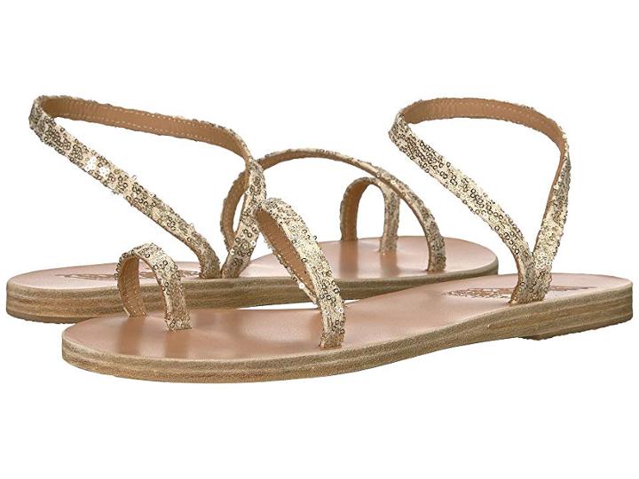 Ancient Greek Sandals Apli Eleftheria (platinum/nude Micro Sequins) Women's Sandals