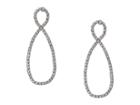 Steve Madden Infinity Twist Facet Stone Earrings (silver) Earring