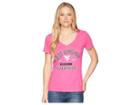Champion College West Virginia Mountaineers University V-neck Tee (wow Pink) Girl's T Shirt