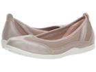 Ecco Bluma Summer Ballerina (moon Rock/moon Rock Cow Nubuck/textile) Women's Shoes