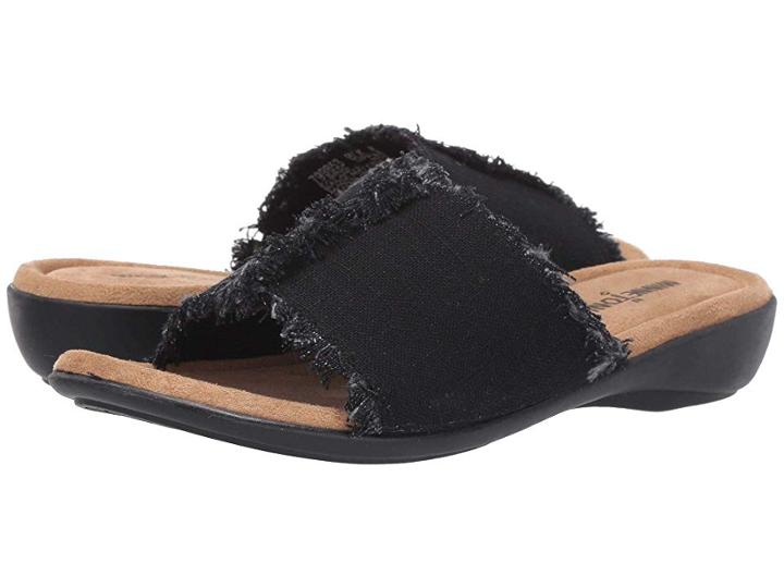 Minnetonka Violet (black Linen) Women's Shoes