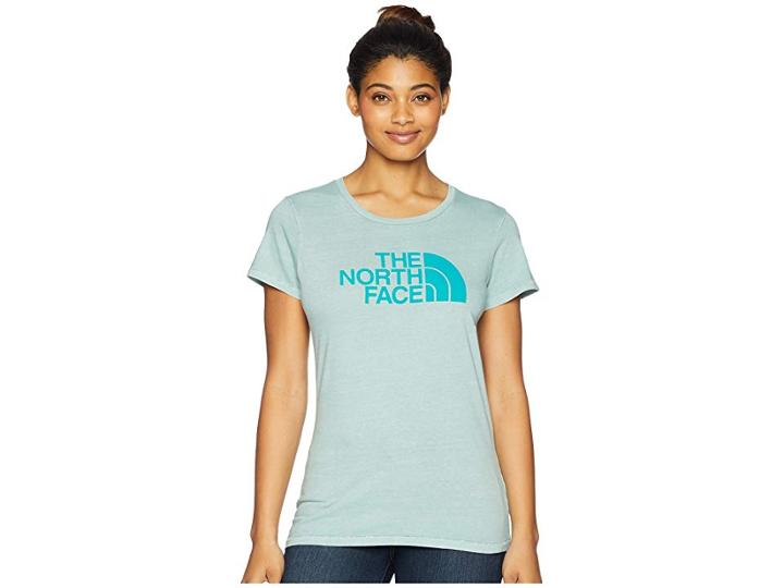 The North Face Short Sleeve 1/2 Dome Pigment Crew Tee (blue Haze/porcelain Green) Women's T Shirt