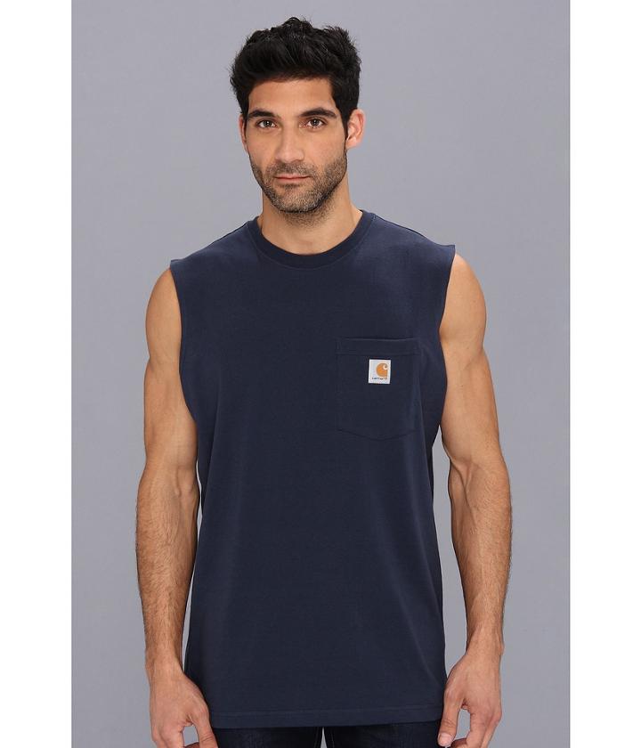 Carhartt Workwear Pocket Sleeveless T-shirt (navy) Men's T Shirt