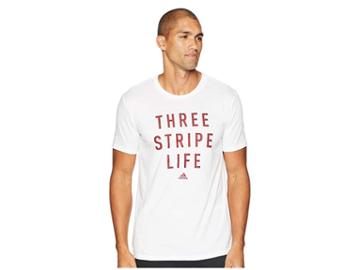 Adidas 3-stripes Life Stitch Tee (white) Men's T Shirt