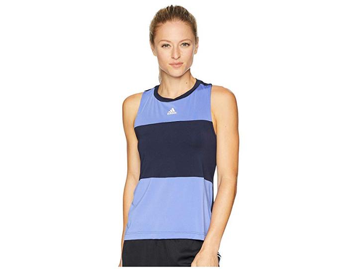 Adidas Sport Id Back-to-school Tank Top (real Lilac/legend Ink) Women's Sleeveless