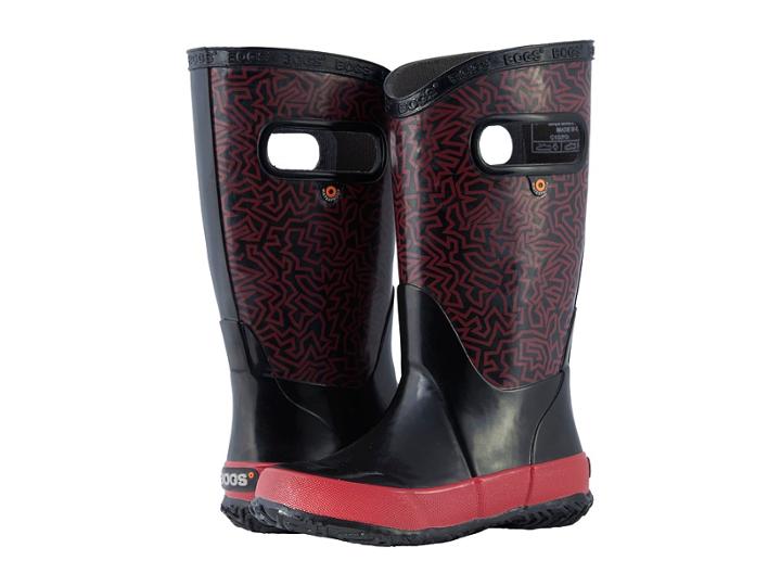 Bogs Kids Rain Boot Maze (toddler/little Kid/big Kid) (black Multi) Boys Shoes
