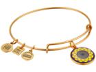 Alex And Ani Sunflower Charm Bangle (rafaelian Gold) Bracelet