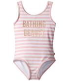 Kate Spade New York Kids Bathing Beauty One-piece (toddler/little Kids) (delphinium Pink) Girl's Swimsuits One Piece
