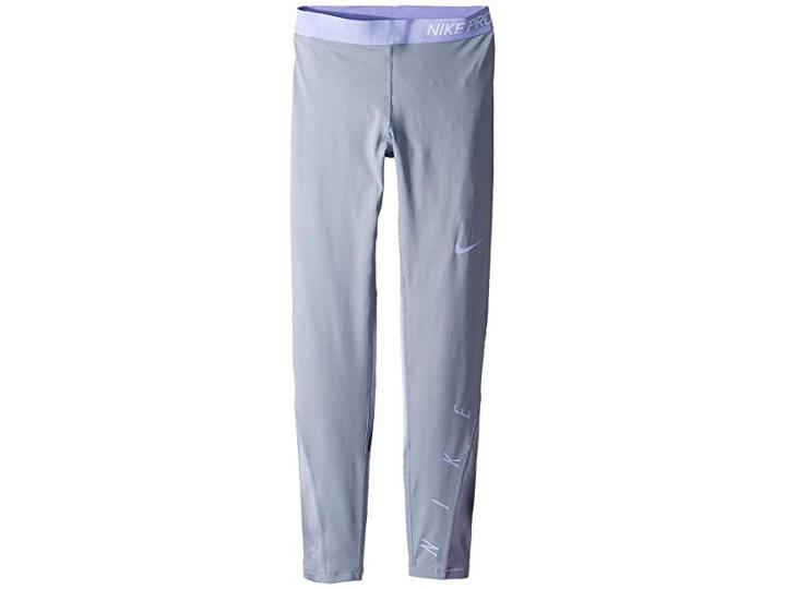 Nike Kids Pro Printed Tights Aop 2 (little Kids/big Kids) (ashen Slate/ashen Slate/twilight Pulse) Girl's Casual Pants