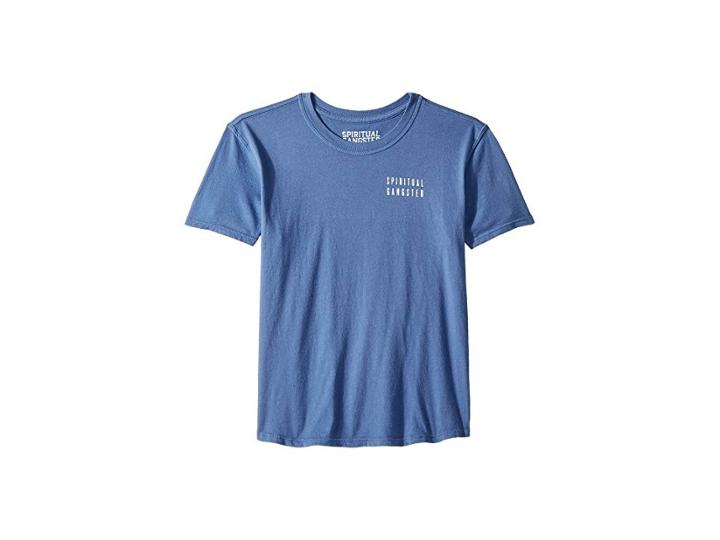 Spiritual Gangster Kids Only Good Vibes Tee (toddler/little Kids/big Kids) (true Blue) Kid's T Shirt