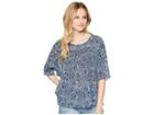 Michael Michael Kors Paisley Paradise Top (true Navy/light Chambray) Women's Clothing
