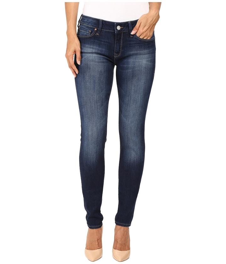 Mavi Jeans Adriana Mid-rise Super Skinny In Indigo Tribeca (indigo Tribeca) Women's Jeans
