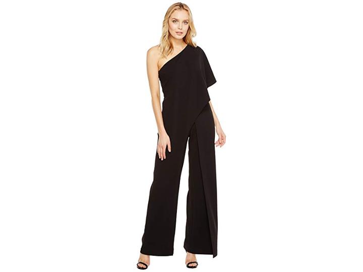 Adrianna Papell One Shoulder Jumpsuit (black) Women's Jumpsuit & Rompers One Piece