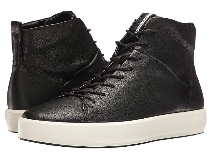 Ecco Soft 8 High Top (black) Men's Lace Up Casual Shoes