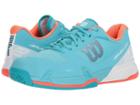 Wilson Rush Pro 2.5 (blue Curacao/white/fiery Coral) Women's Tennis Shoes