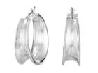 Lauren Ralph Lauren Concave Clickit Hoop Earrings (silver) Earring
