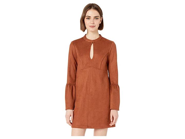 Bcbgeneration Day Flare Sleeve Neck Tie A-line Dress (cinnamon) Women's Dress