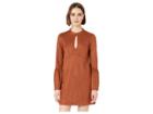 Bcbgeneration Day Flare Sleeve Neck Tie A-line Dress (cinnamon) Women's Dress