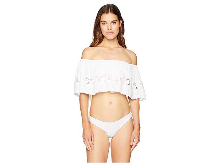 L*space Big Wave Top (white) Women's Swimwear