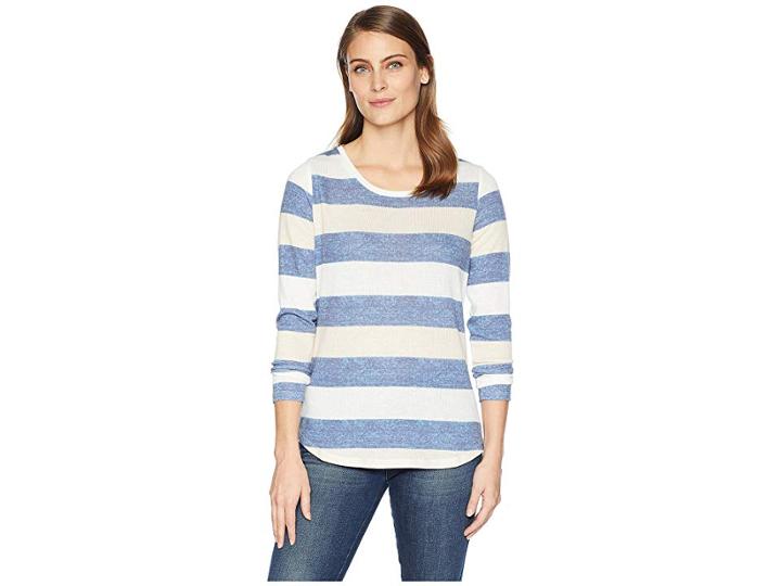 Tribal Long Sleeve Crew Neck Top (dark Marine) Women's Long Sleeve Pullover