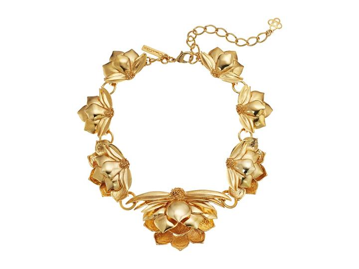 Oscar De La Renta Wild Lotus Necklace (gold) Necklace
