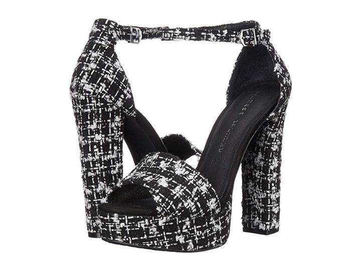 Chinese Laundry Avenue (black/white Tweed) Women's Sandals