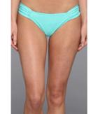 O'neill Solids Tab Side Bikini Bottom (light Aqua) Women's Swimwear