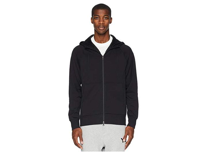 Adidas Y-3 By Yohji Yamamoto Classic Zip Hooded Logo Back (black) Men's Clothing