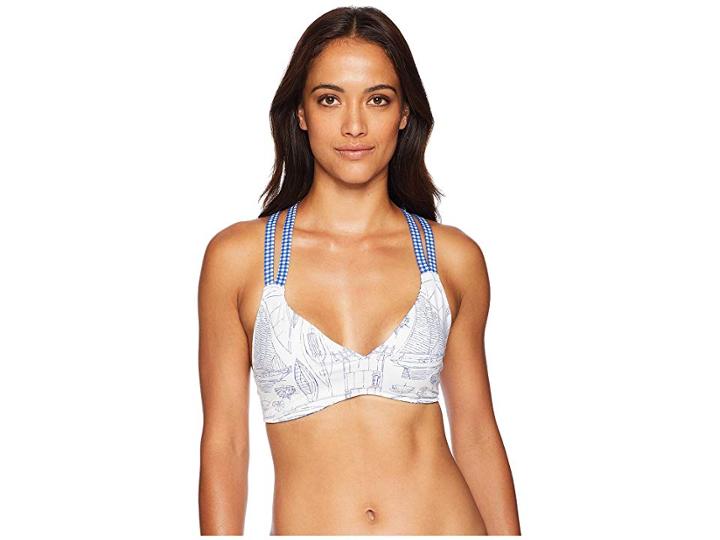 Vineyard Vines Golf Boat Schematic Reversible Top (white Cap) Women's Swimwear