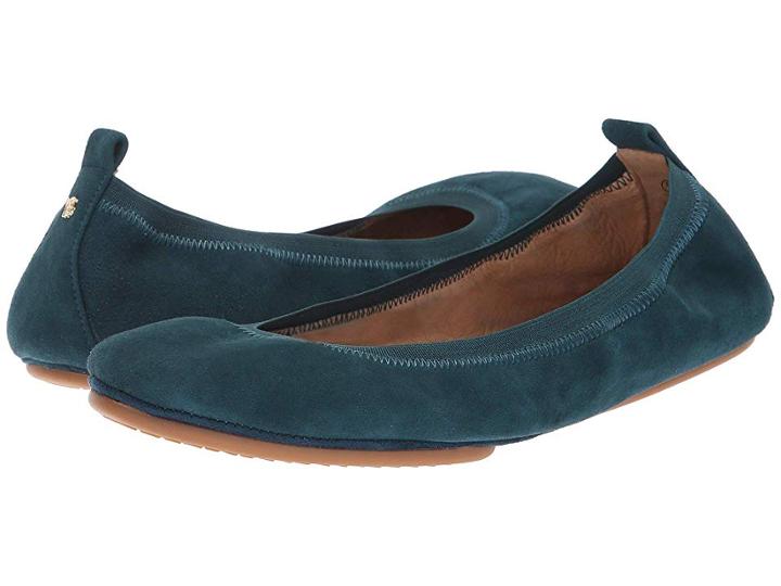 Yosi Samra Samara (teal Suede) Women's Flat Shoes