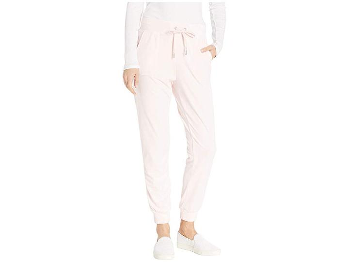 Juicy Couture Glitter Outline Logo Velour Jogger (primrose Pink) Women's Casual Pants